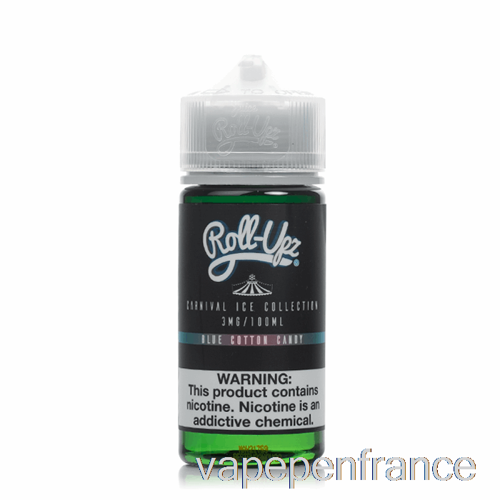 Barbe à Papa Bleu Glacier - Carnaval - Jus Roll Upz - Stylo Vape 100 Ml 3 Mg
